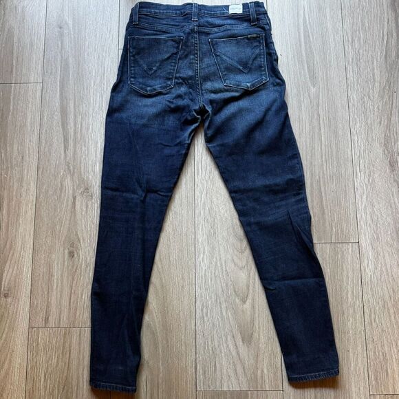 Hudson Natalie Mid Rise Super Skinny Jeans Womens 27 Inch Waist Blue Denim Zip - Picture 2 of 15